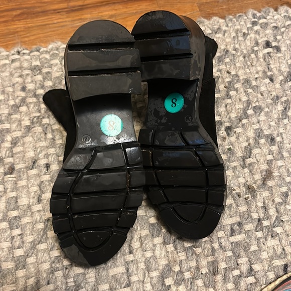 Antonio De Faria | Black Chunky Suede Bootie - Picture 4 of 7